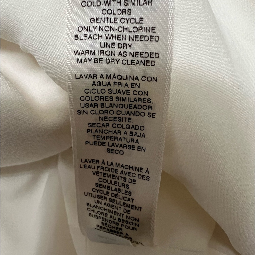 White House Black Market White Peplum Blazer long bell sleeve size 10 - Picture 8 of 9